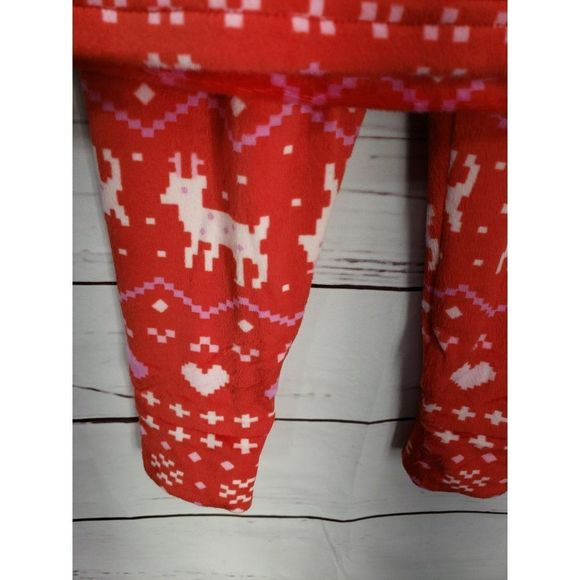 Cat and Jack Red Reindeer Hearts 2 Piece Pajama Sleepwear Size 4 - Picture 6 of 9